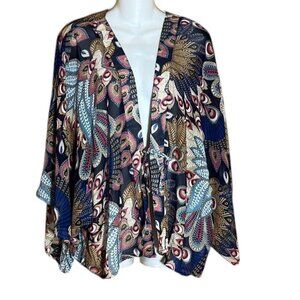NWOT Sacred Threads Bohemian Multicolor Kimono Cardigan